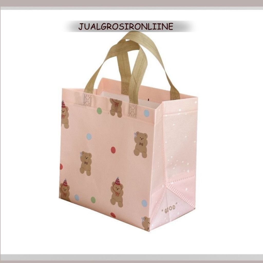 

Paper Bag Teddy Pink M Tas Goodie Bag Go Green Premium Kantong Gift Bag