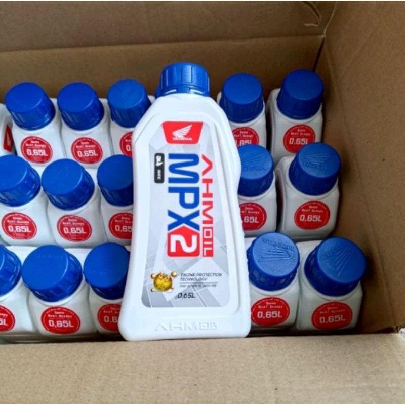 OLI MPX2 0,65 LITER 1 DUS ISI 24 BOTOL AHM OIL MPX 2 0,65L untuk Genio, Beat LED, Scoopy Prestige