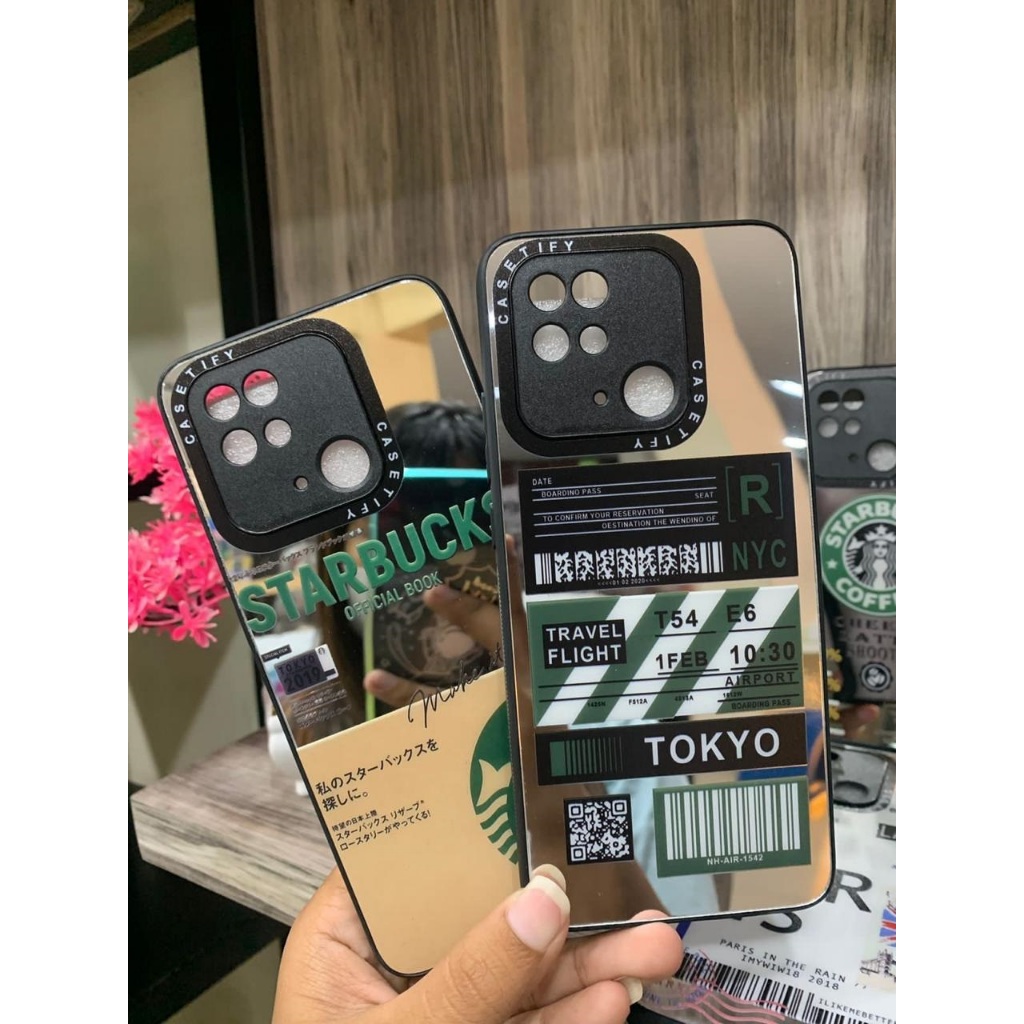 Case Mirror CASETIFY Metal Starbucks Series For SAMSUNG A04S OPPO A17 A9 2020 REDMI 10C A1/A2 NOTE8 