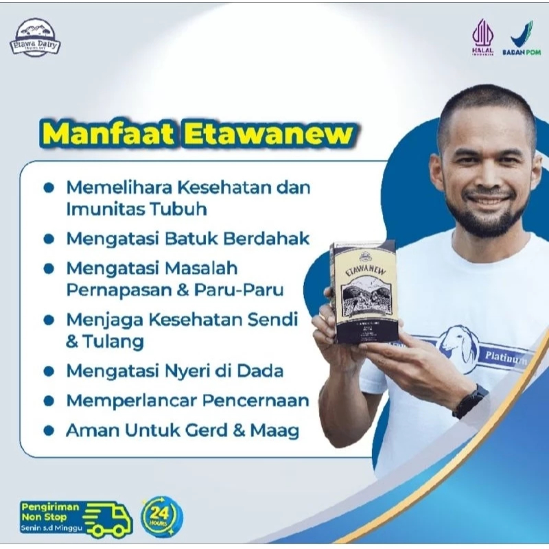 

ETAWANEW 200 gram ORIGINAL Kemasan Terbaru , Susu Kambing etawa