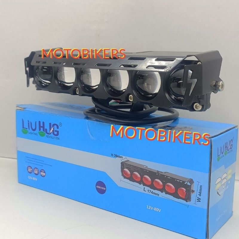 Lampu Tembak LED Laser HJG Slim 6 Mata Devil eye