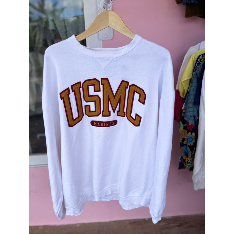 Vintage USMC sweatshirt USMC crewneck USMC sweater pullover streetwear style sports army soldier