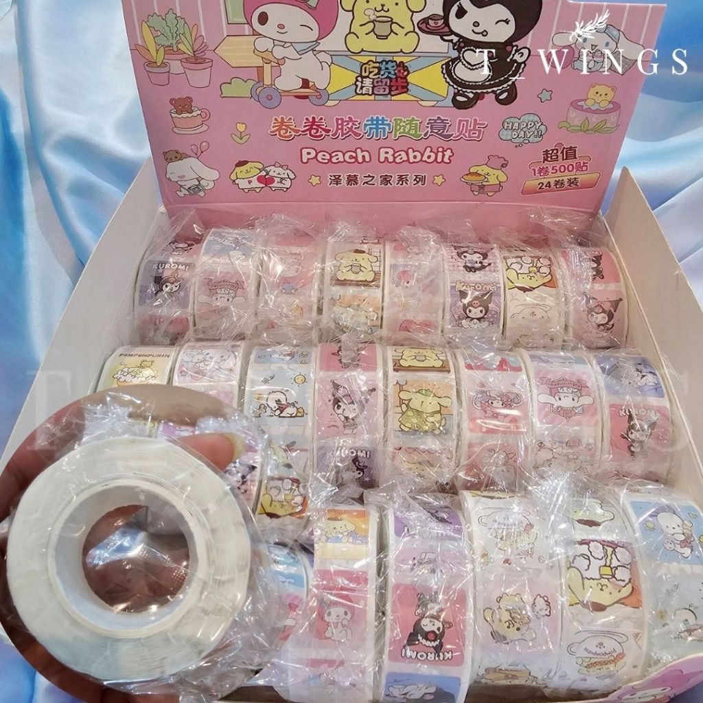 

[ TWT_09 ] Stiker Sanrio 500pcs / Stiker Roll Sanrio 500 Lembar
