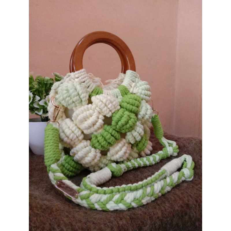 (Hanya Tali) Tali Tas Macrame, Strap Macrame Custom Warna