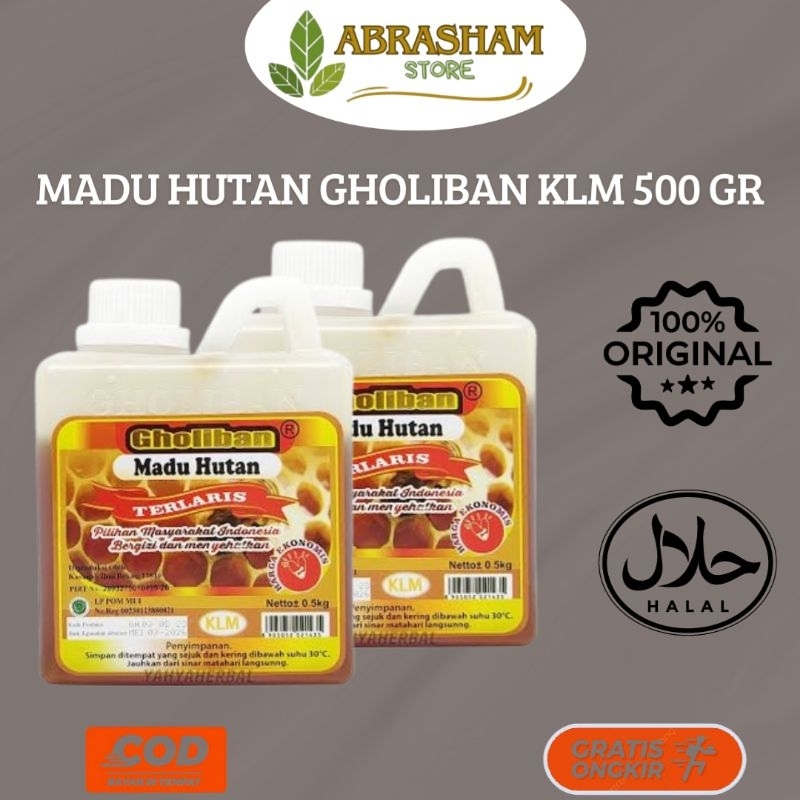 

Madu Hutan Gholiban 500 GR Madu Kalimantan Murni Asli MaduHutan KLM Kaya BeePolen Dan Royal Jelly Madu Arab Berkhasiat Murni Madu