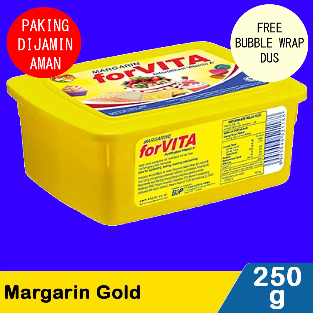 

FORVITA MARGARINE 250 GRAM BOX FANTASIA FREE BUBBLE WRAP DUS