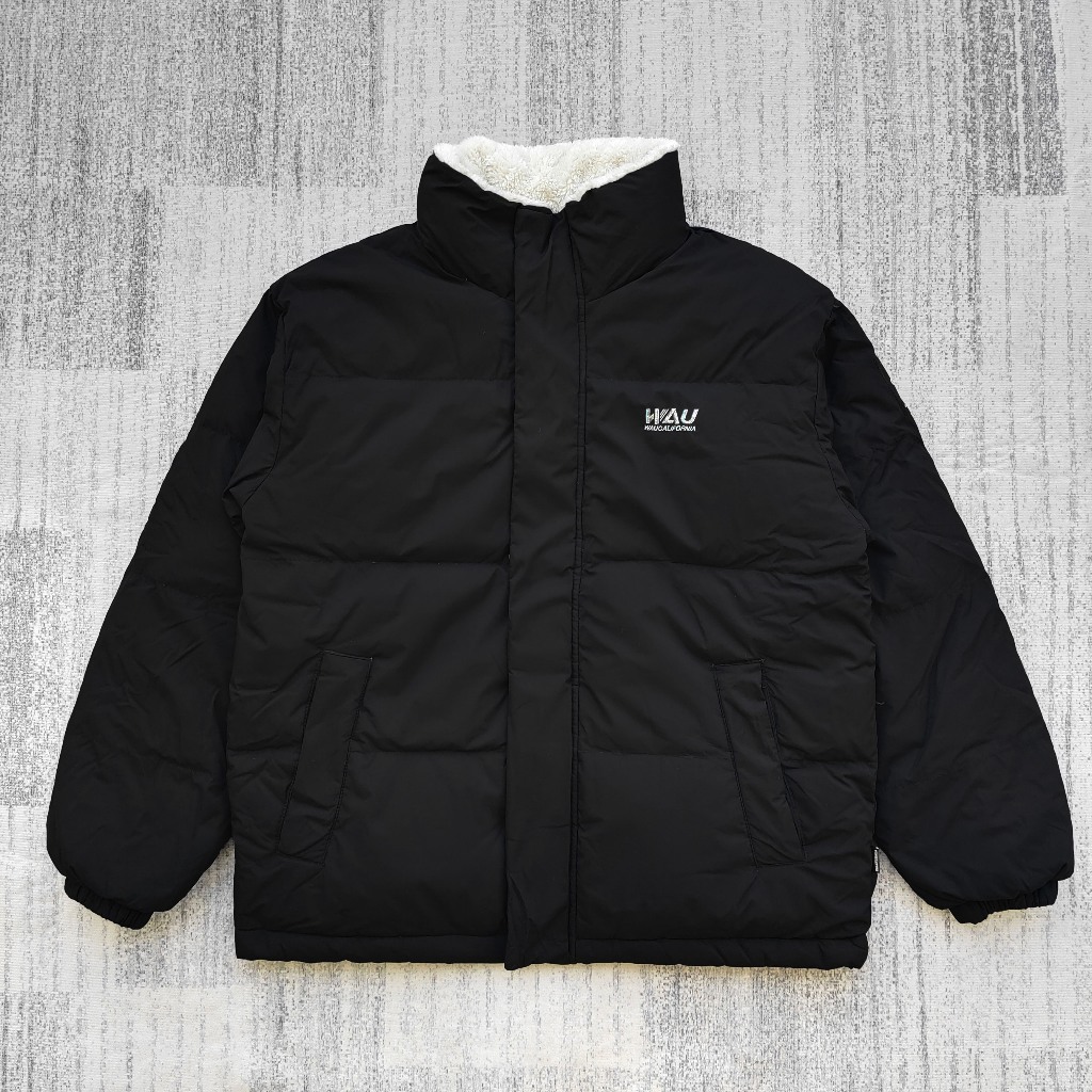 WHO AU California Reversible Boa Shortpuffer Jaket Down Puffer Padded Sherpa Outer