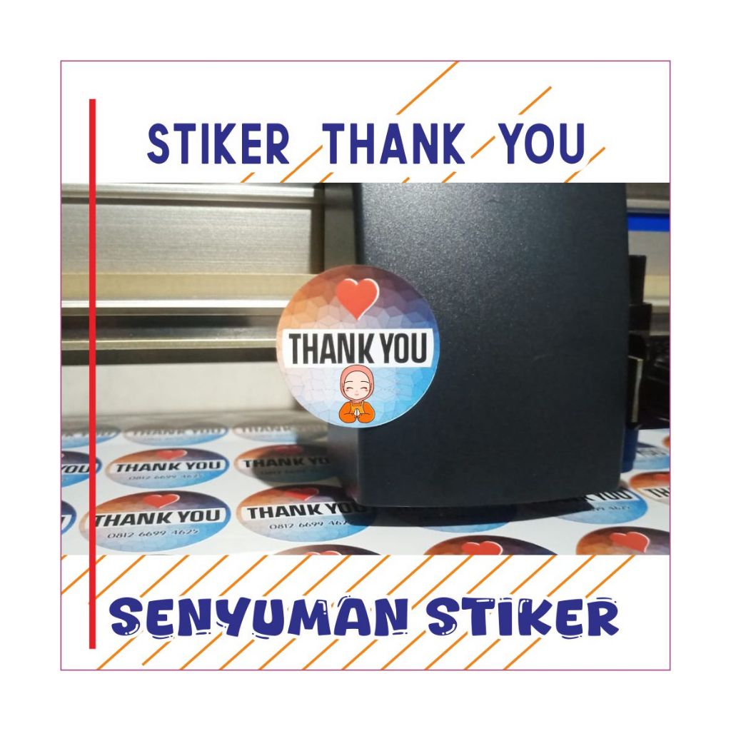 

Jual STIKER LABEL BULAT TULISAN THANK YOU