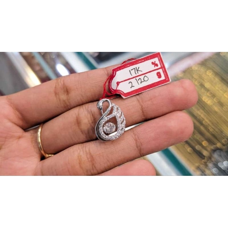 Liontin emas 75 bebek dancing stone