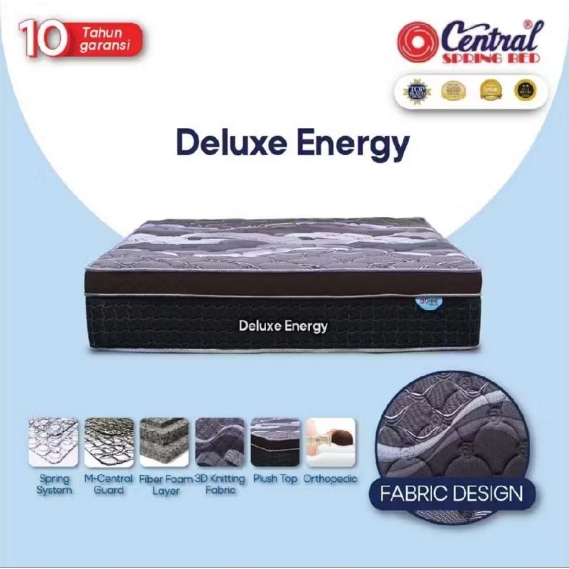 Springbed Central Deluxe Energy pillow top / Kasur Central springbed Deluxe Energy pillow top- Hanya