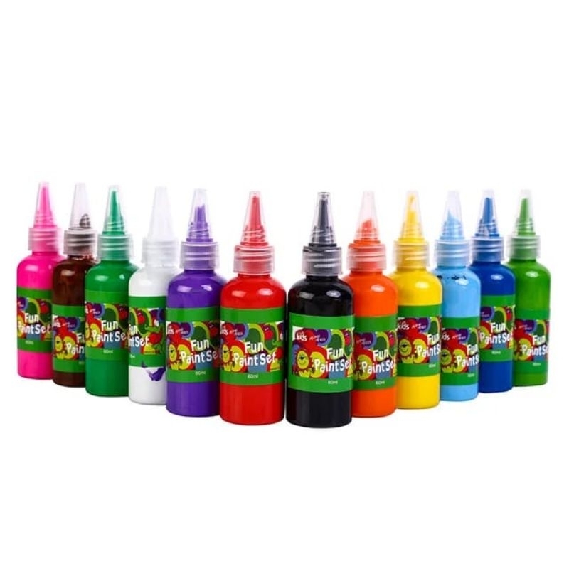 

FINGER PAINT - FUN PAINT SET - Cat Warna Non Toxic Mudah dibersihkan Children Painting Kids Mainan Edukasi Anak