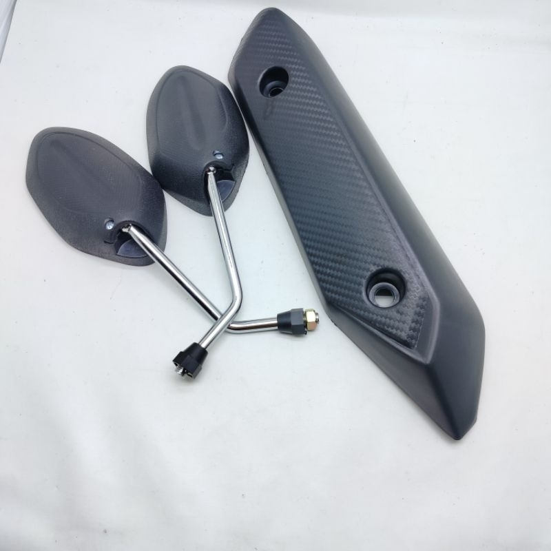 cover tutup tameng knalpot beat injeksi 2013-2014+ spion beat chkrome tangkai panjang standar orii