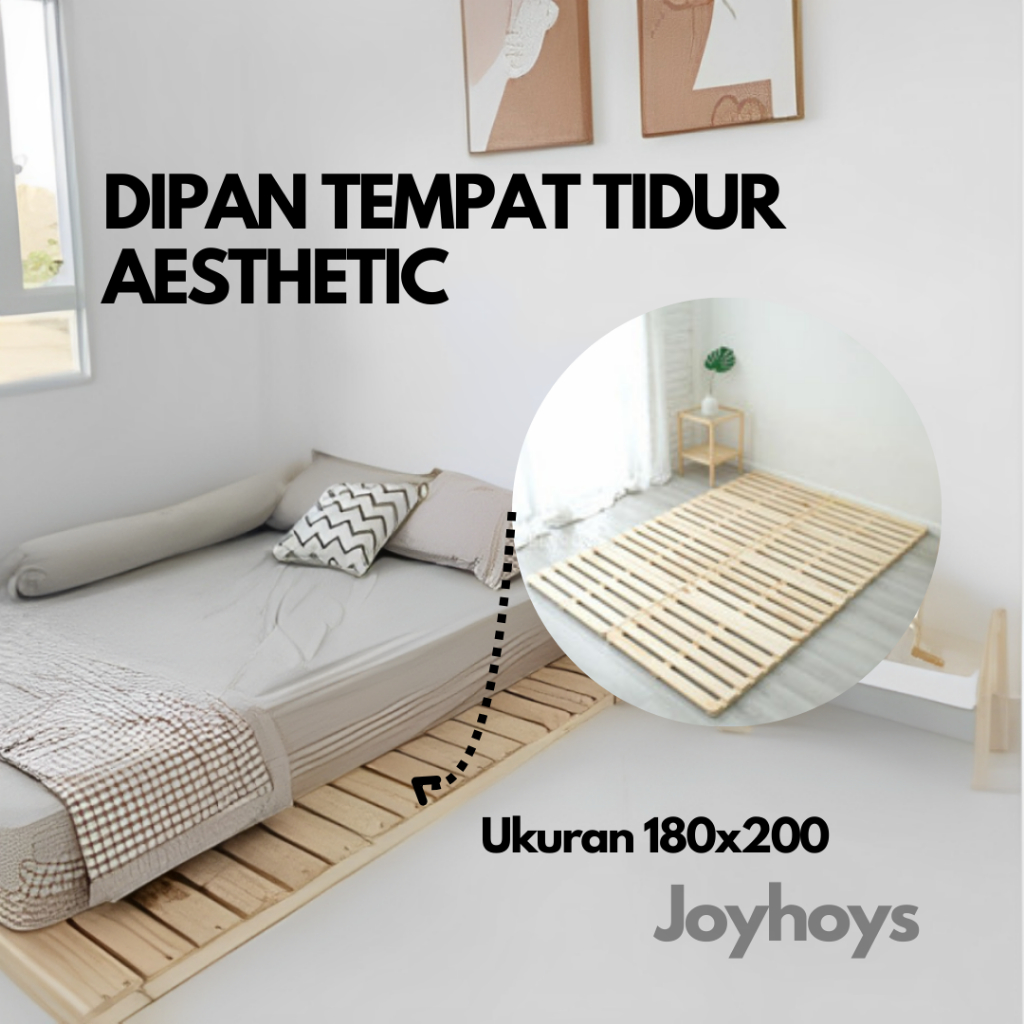 DIPAN KASUR 180X200 MINIMALIS ALAS LANTAI KAYU TEMPAT TIDUR BAWAH LESEHAN ALA JEPANG KOREA AESTHETIC