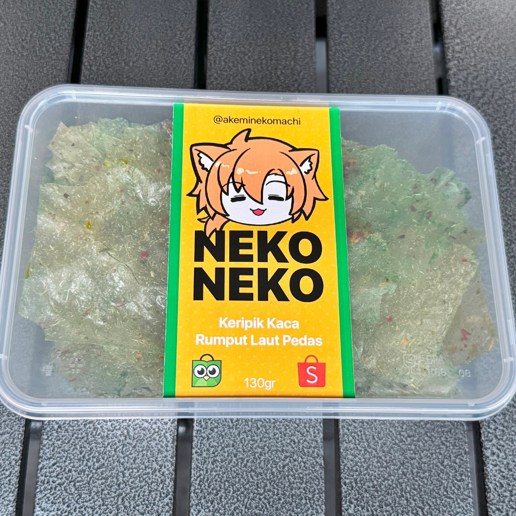 

NEKONEKO - Keripik Kaca Rumput Laut Pedas Cemilan Dijamin KRIUK!!