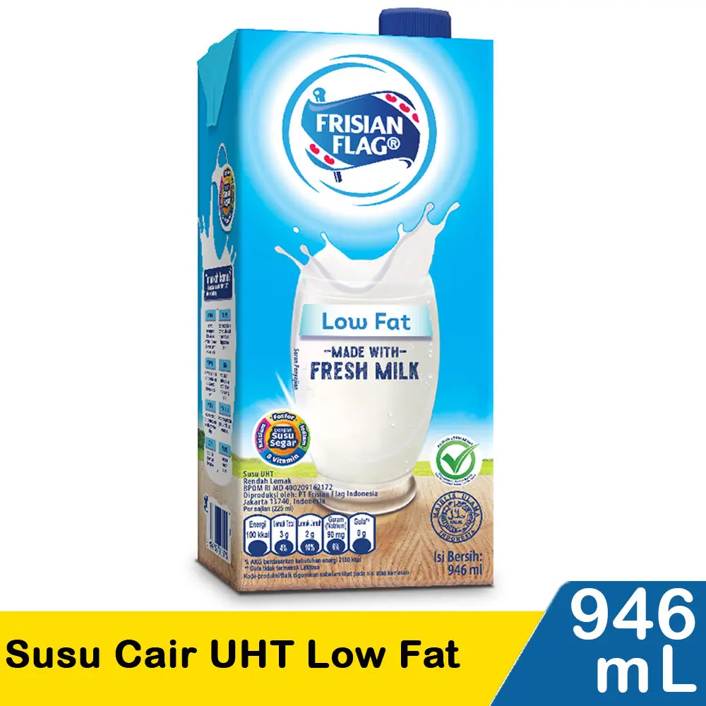 

frisian flag susu uht family low fat 946ml