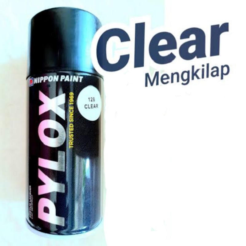 Pilok Pernis Clear Kilap Pylox Cat Semprot Besi Tembok Kayu Plastik