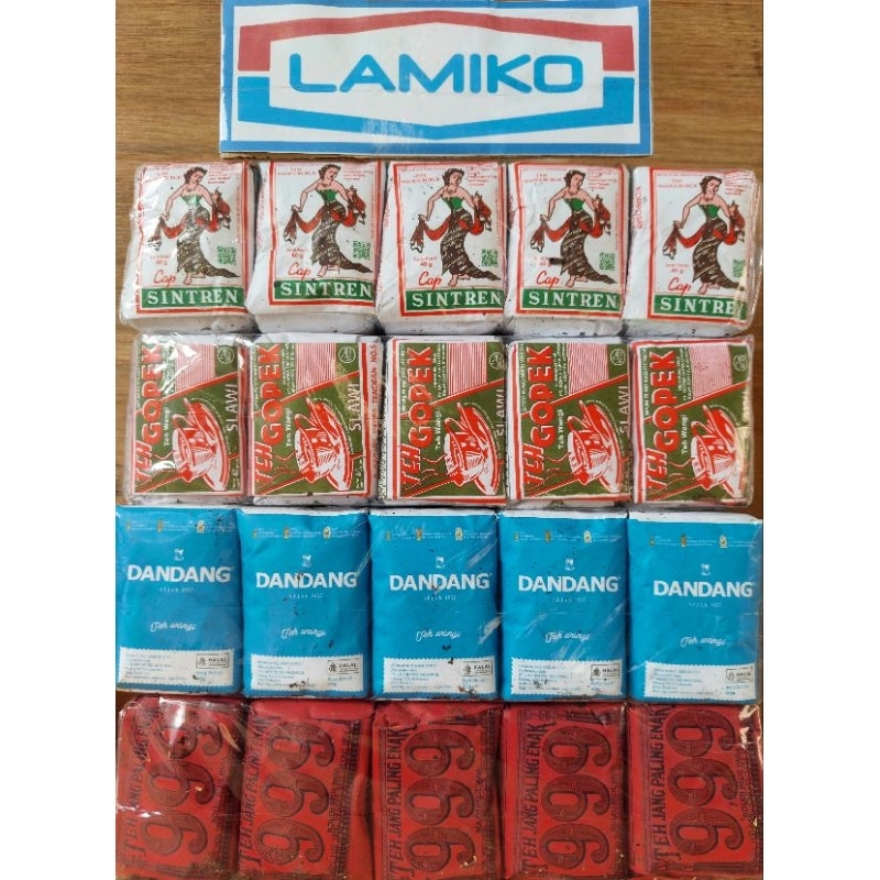 

[ Paket Teh Racikan ] Teh Sintren-Gopek-Dandang Biru-999 isi 40x40gr Teh Racikan Solo Teh Solo Wedangan Angkringan