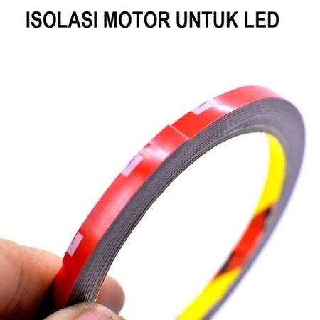 PAC 22B ISOLASI 3M KECIL MERAH Perekat Solasi Double Tape Dobel Tip 3M 3 Meter 0,5Cm Selotip Bolak B