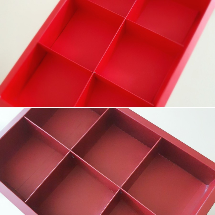 

( 5 pcs ) Dus Kotak Mika Polos Hampers Mooncake 100gr Box Sekat 6 Packaging Kue Bulan Mid Autumn