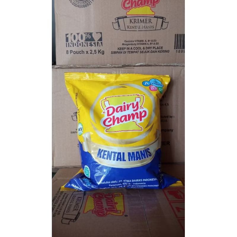 

Susu kental manis Dairy champ 2,5kg x 8 pcs