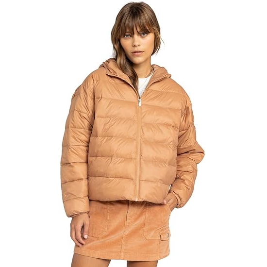 Jaket Wanita Roxy Wind Bliss Hooded Jacket Camel Original