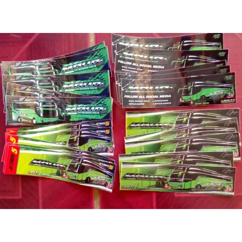 

6 stiker bus basuri MAUDI
