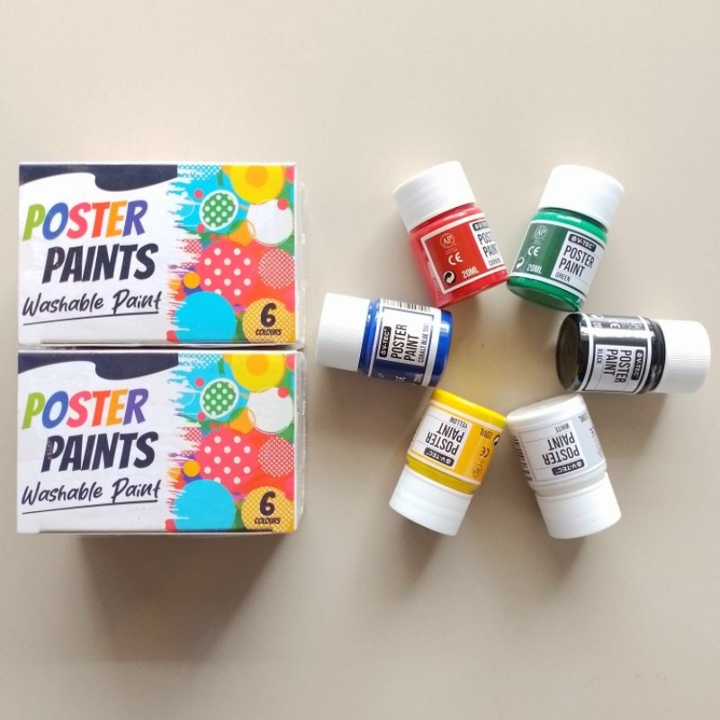

Cat Poster Paints V-TEC 20ml 6 Warna Botol ( Set ) SF6