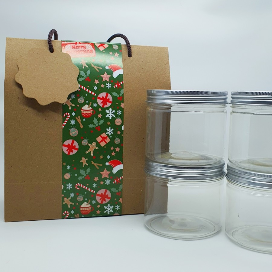 

10 Pcs Gable Box Sleeve Natal Goodie bag Cookies Motif Christmas Ukuran 19 x 9 x 15.5cm