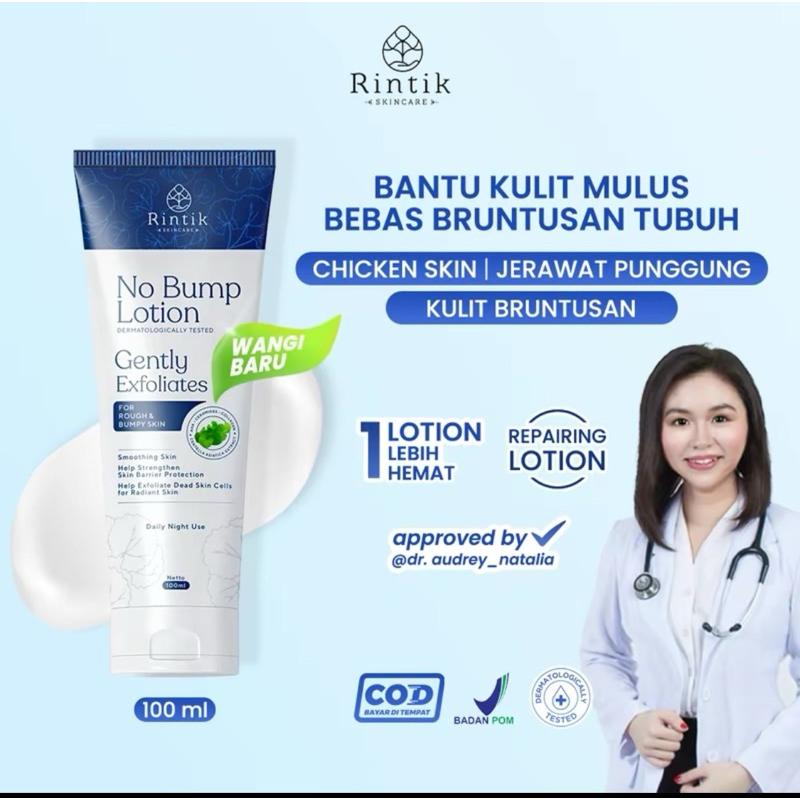 Rintik No Bump Lotion (untuk menghilangkan chicken skin & jerawat punggung)