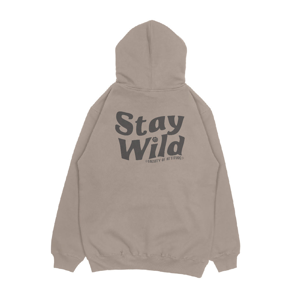 Troy Company Hoodie Brown Latte Stay Wild - Hoodie Pria Latte KH 2727