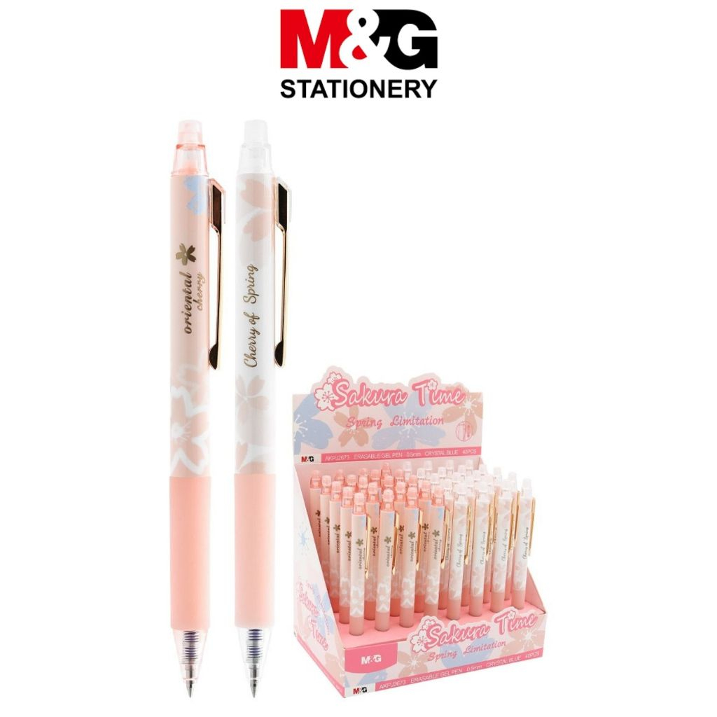 

Erasable Gel Pen M&G Sakura #AKPJ2673 Pulpen Gel Bisa Dihapus Tip 0.5 mm Tinta Biru - SATUAN