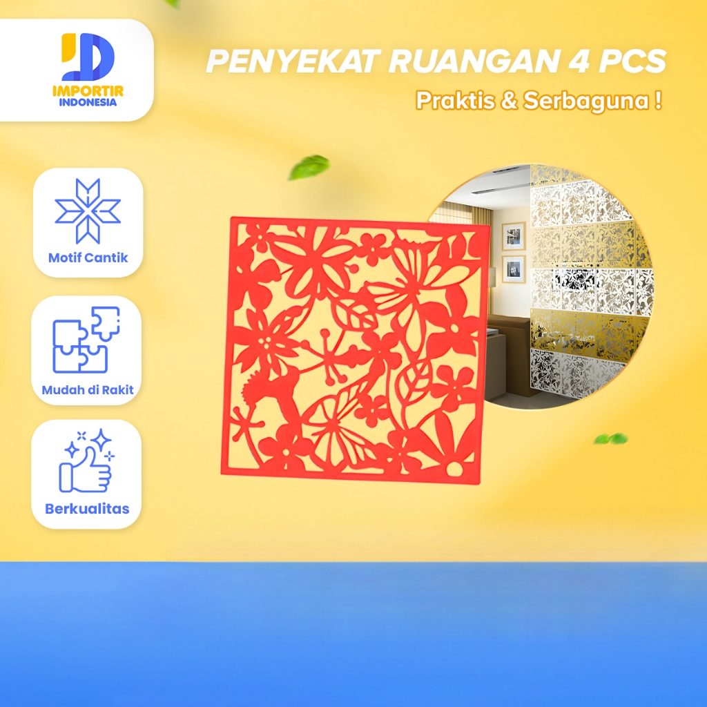 IMPORTIR Penyekat Ruangan Minimalis Aesthetic Tirai Pembatas Ruangan