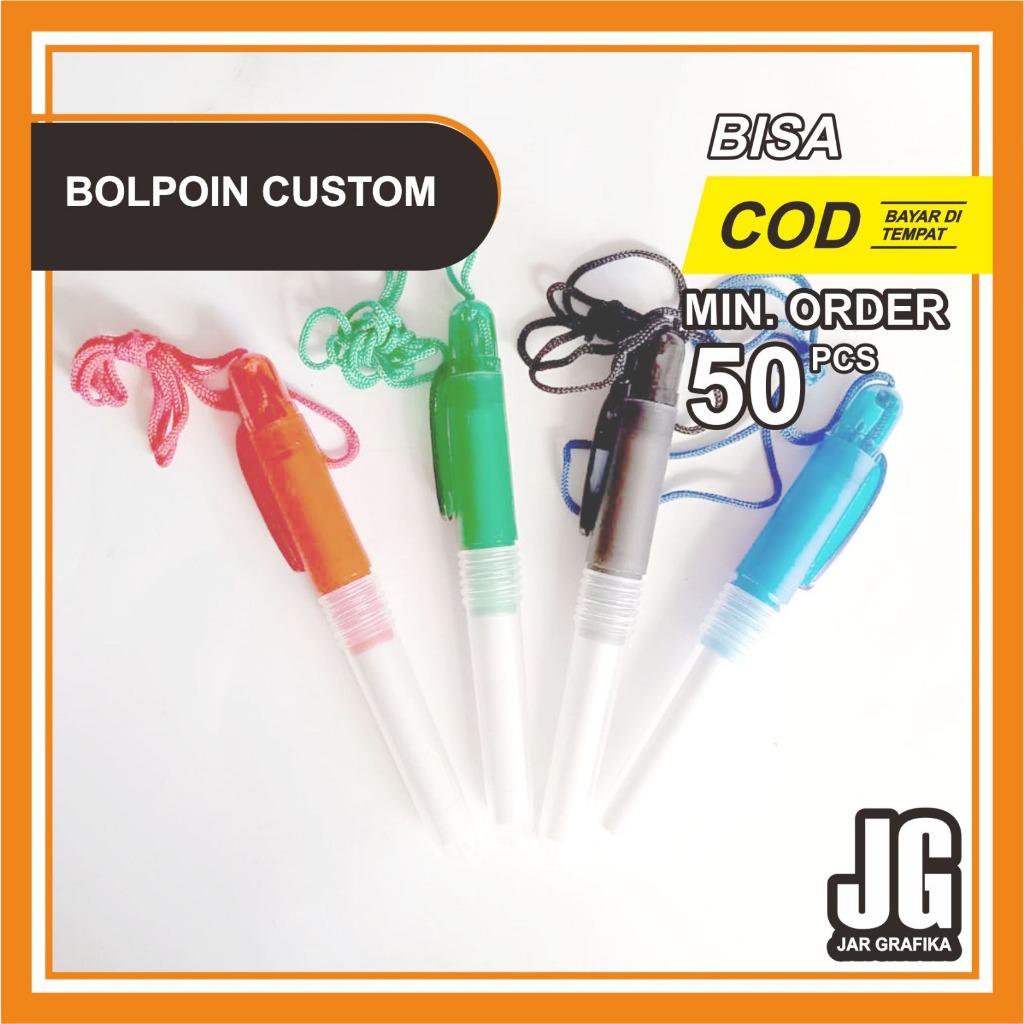 

Pulpen ballpoint pen pena bolpen Bos model tali custom desain souvenir kantoran/kampus/sekolah/nikahan (03)