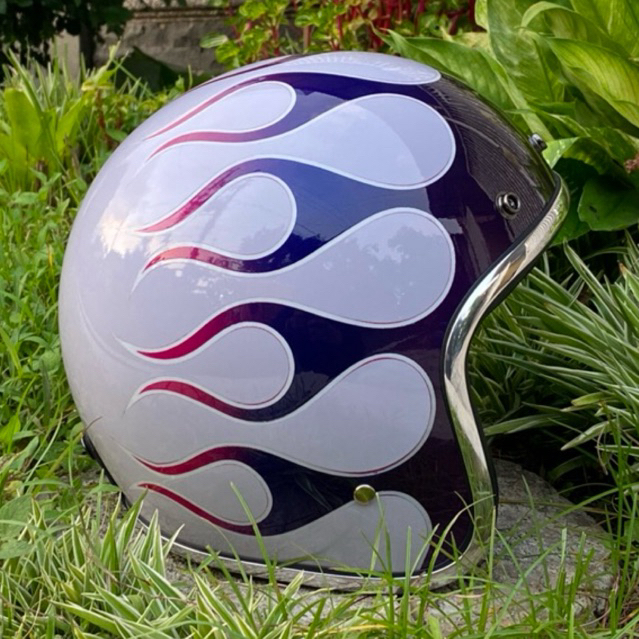 Helm Bogo Custom Bunglon Abu Abu