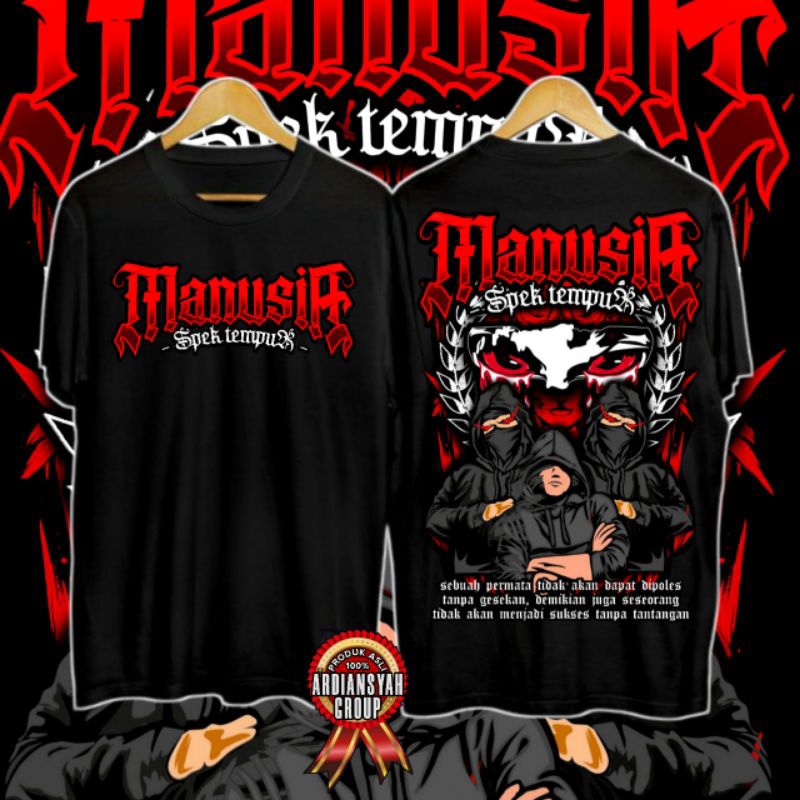 Kaos distro MANUSIA SPEK TEMPUR