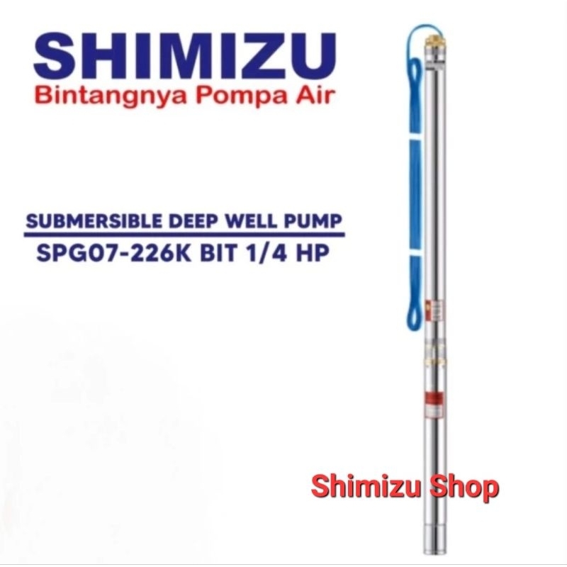 POMPA SATELIT SHIMIZU POMPA SUBMERSIBLE PUMP SHIMIZU SPG07 226K BIT 2 INCH (1/4 HP)