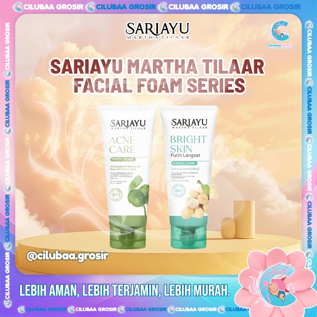 SARIAYU Facial Foam Series || Sariayu Acne Care Facial Foam || Bright Skin Putih Langsat Facial Foam