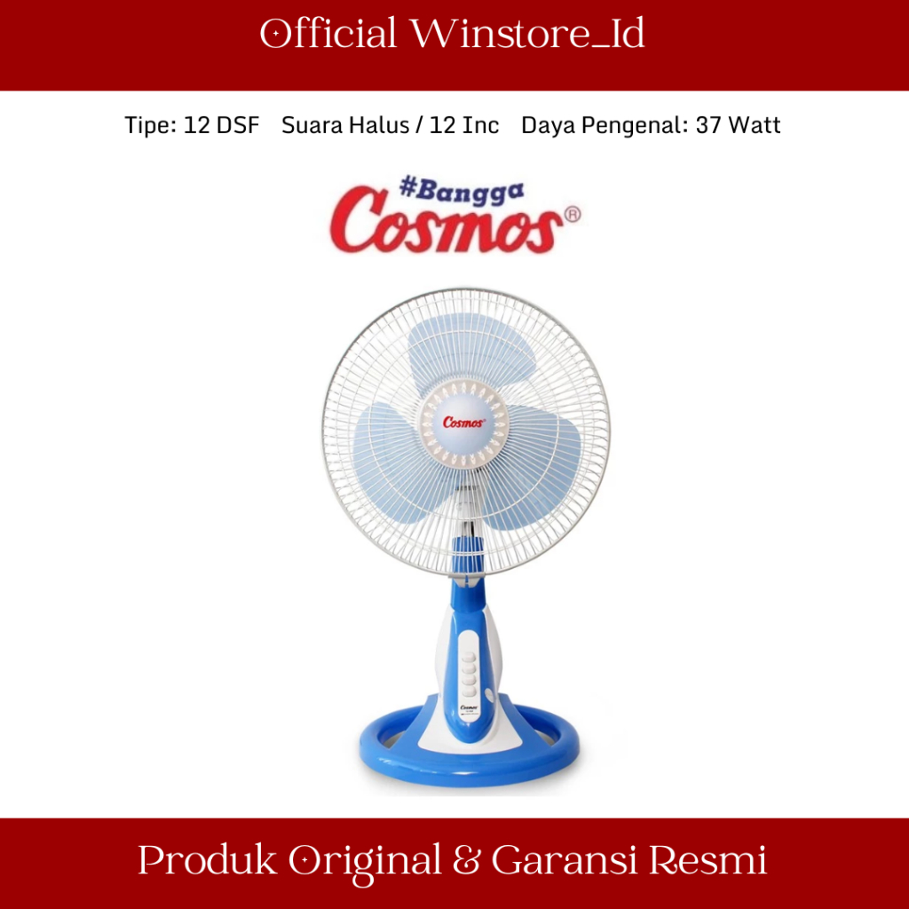 COSMOS 12DSF / 12-DSF KIPAS ANGIN MEJA 12 INCH - GARANSI RESMI