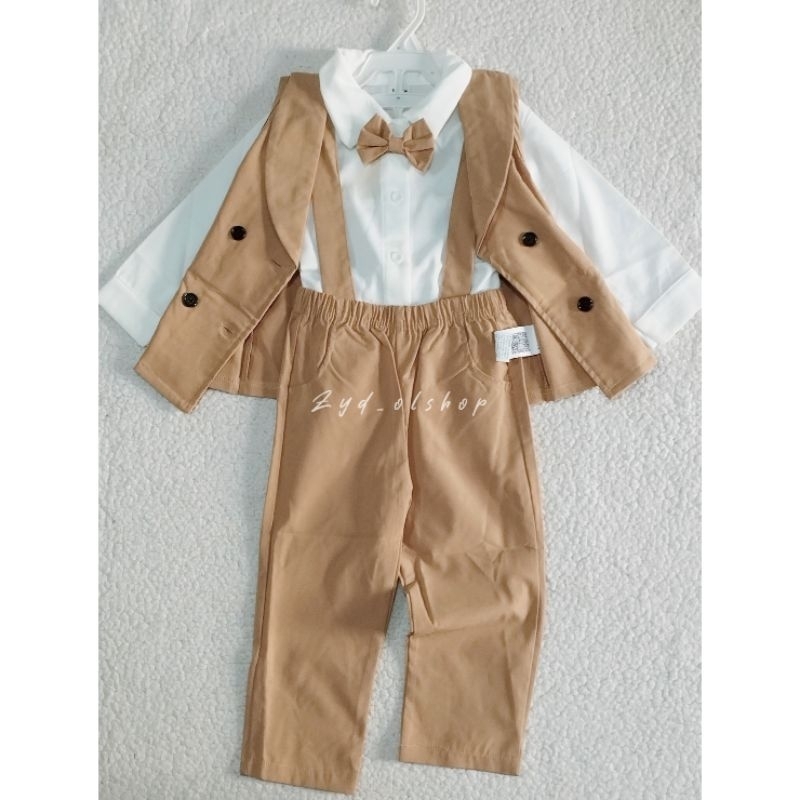 Setelan Rompi/Vest Dasi SHEIN KIDS | SHEIN KIDS Set tuxedo bayi laki-laki