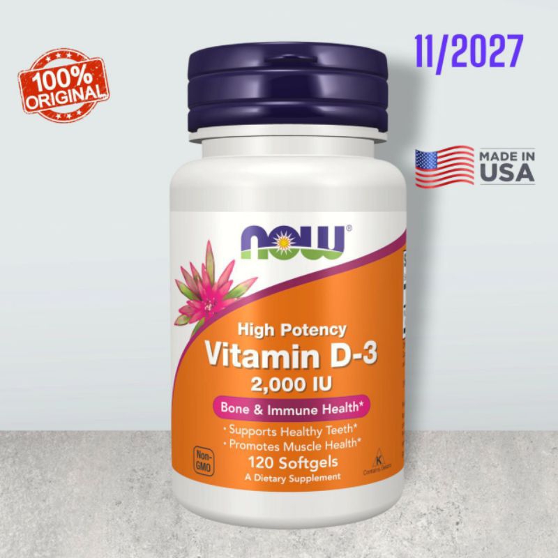 

Now Foods Vitamin D3 2000 IU 2000IU 120 Softgels