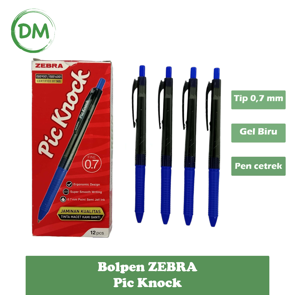 

DM- BP BOLPEN ZEBRA PIC KNOCK TINTA BIRU