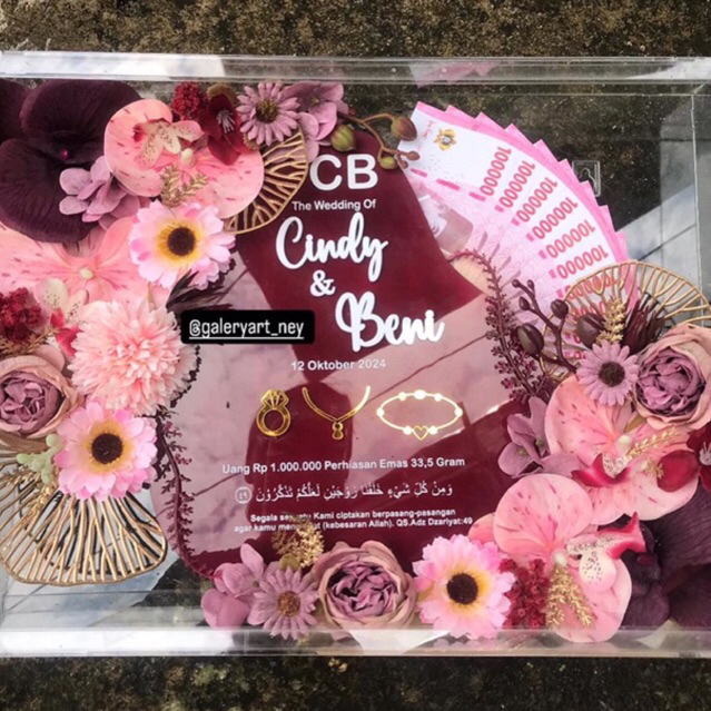 MAHAR PERNIKAHAN BOX FULL AKRILIK