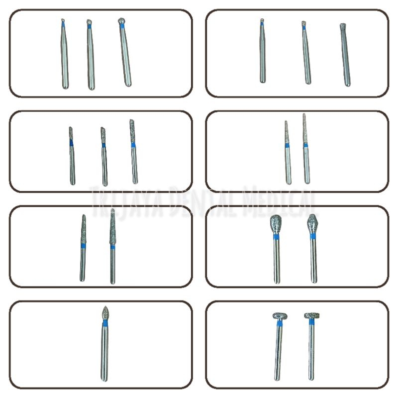 Trijaya Dental Medical Diamond Bur Highspeed bijian/ Bur Gigi Highspeed/ Bur preparasi gigi
