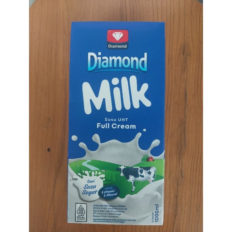 

Susu UHT Diamond Milk Full Cream 1.000 ml (1 LT) Biru
