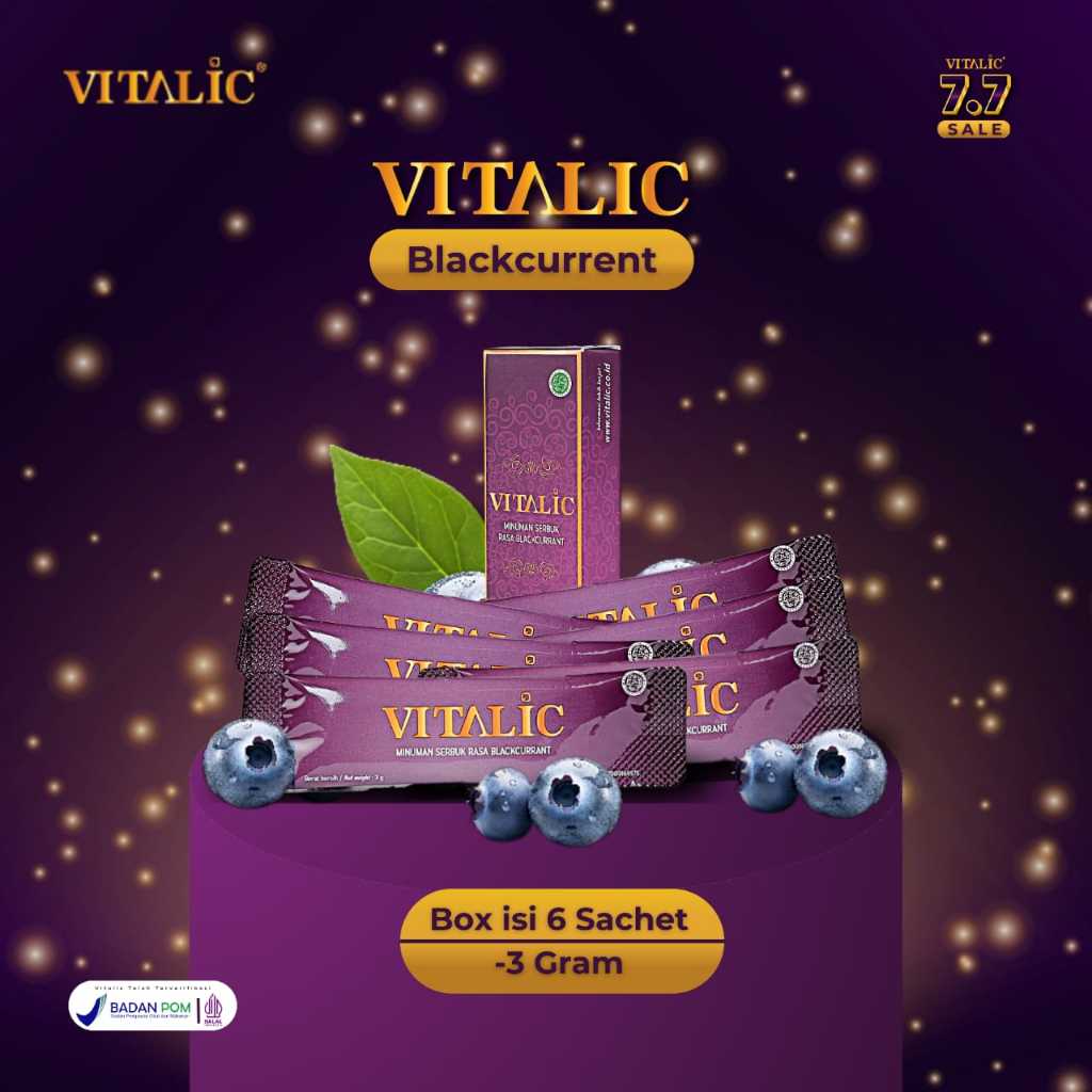 PENAMBAH STAMINA PRIA DEWASA | VITALIC RASA BLUEBERRY ISI 6 BUNGKUS | BPOM & HALAL