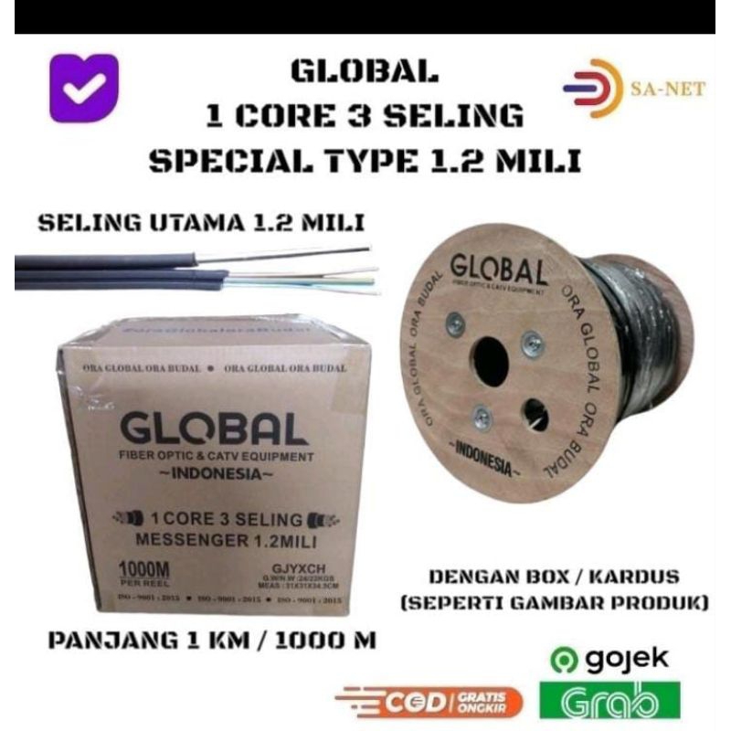 KABEL FO 1 CORE 3 SELING 1km