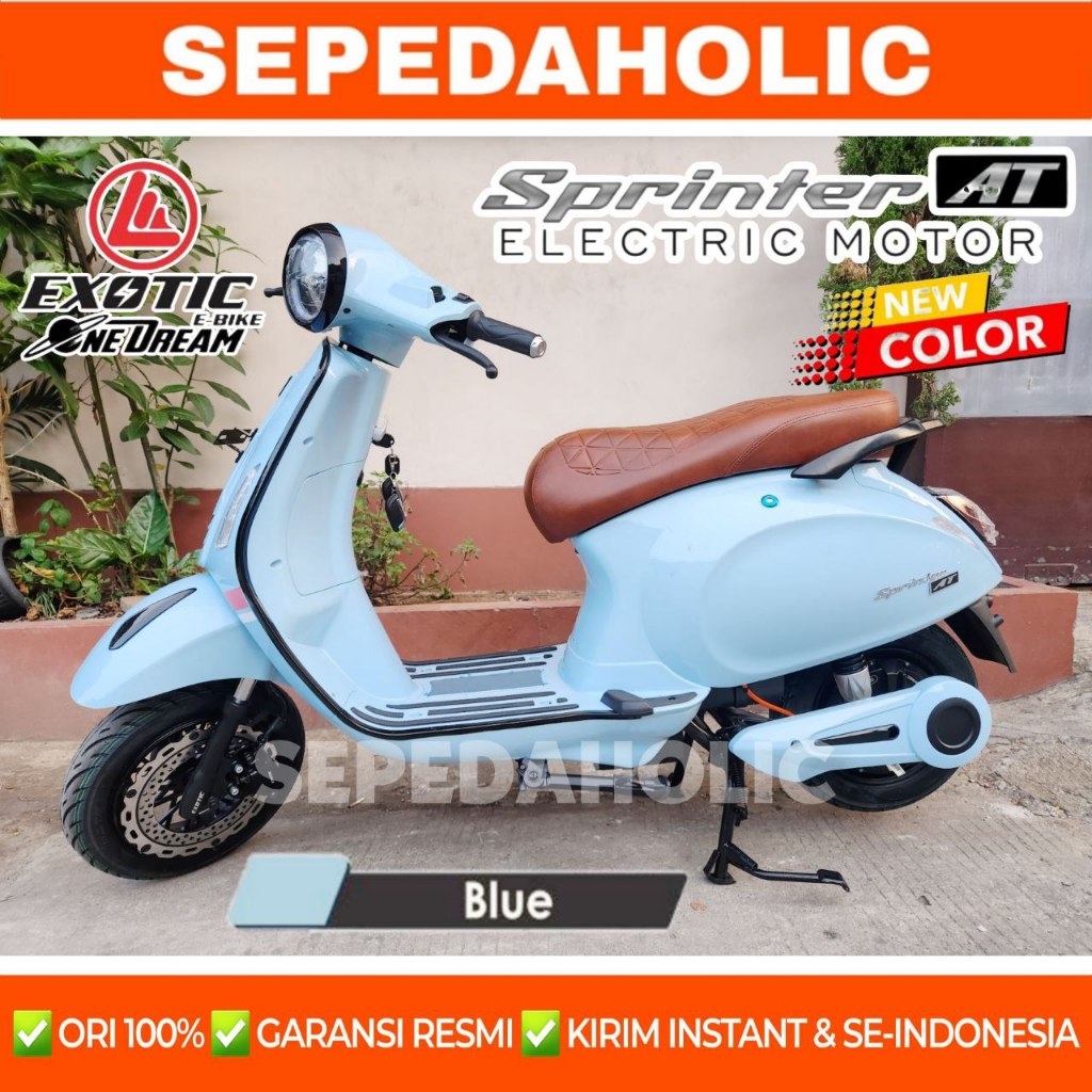Sepeda Motor Listrik EXOTIC SPRINTER PRO MAX / SPRINTER AT 1200 Watt Electric E Bike By Pacific