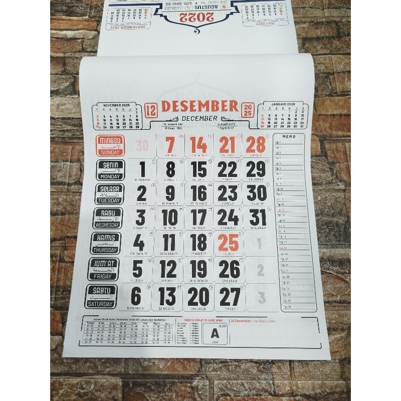 

Kalender kerja Murah KRISMON tahun 2025 Ukuran kecil Premium