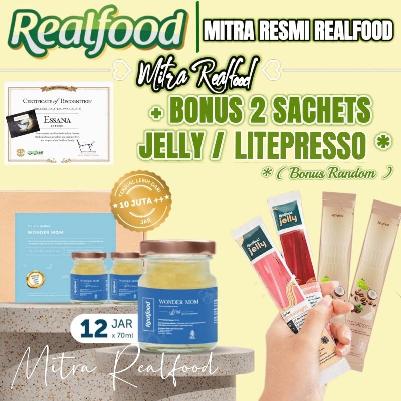 

Realfood Wonder Mom 12 Jar ( Minuman Sarang Burung Walet )