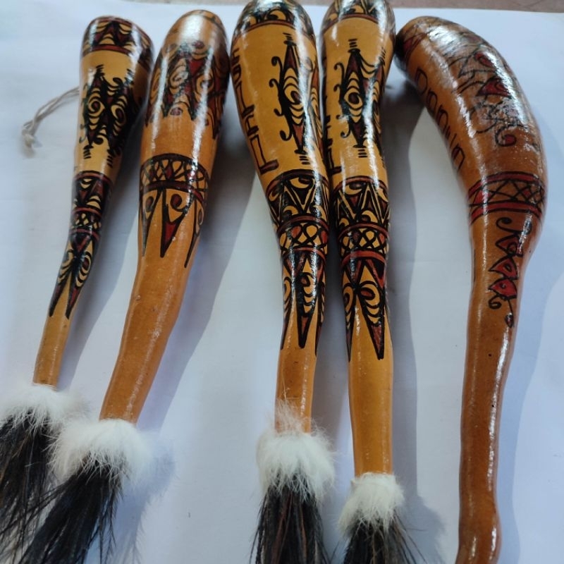 Koteka Asli Papua Bonus gantungan kunci Motif Etnik Souvenir Daerah